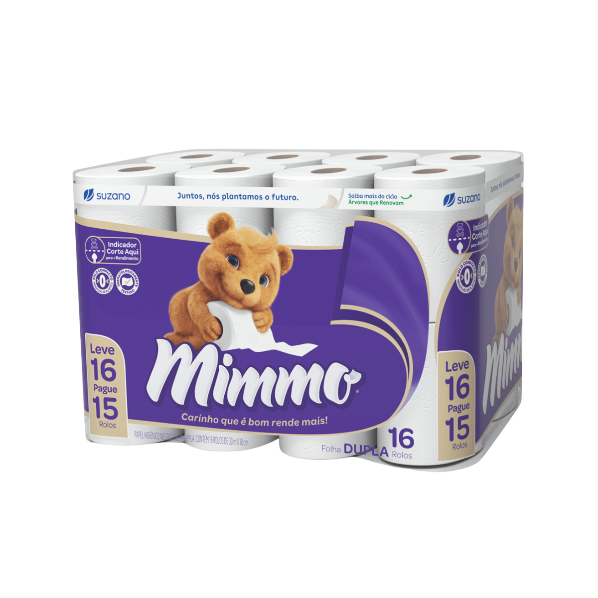 Papel Higiênico Folha Dupla 30m Leve 16 Pague 15 Mimmo
